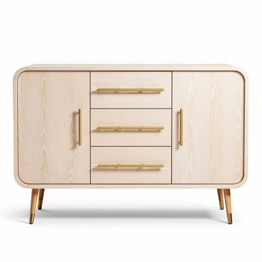 Mobiletto in legno chiaro con 3 cassetti e 2 ante misure 100 x 40 x 80cm