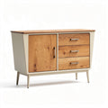 Credenza moderna in legno e laminato bianco 80 x 40 x 75cm con cassetti