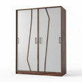 Armadio moderno in legno con ante scorrevoli grigie dimensioni 160 x 60 x 200cm