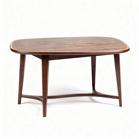 Tavolo rettangolare in legno scuro 120 x 80 x 75cm per soggiorno