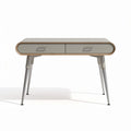 Scrivania moderna in legno con due cassetti colore grigio 120 x 60 x 75cm
